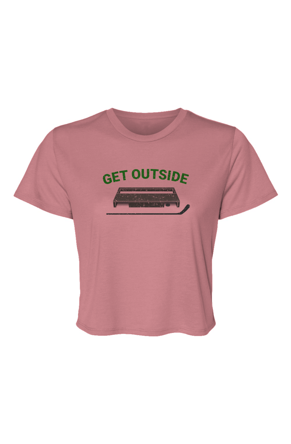Barn Beauty Get Outside Cropped Tee Mauve | Barn Garb Hockey Threads