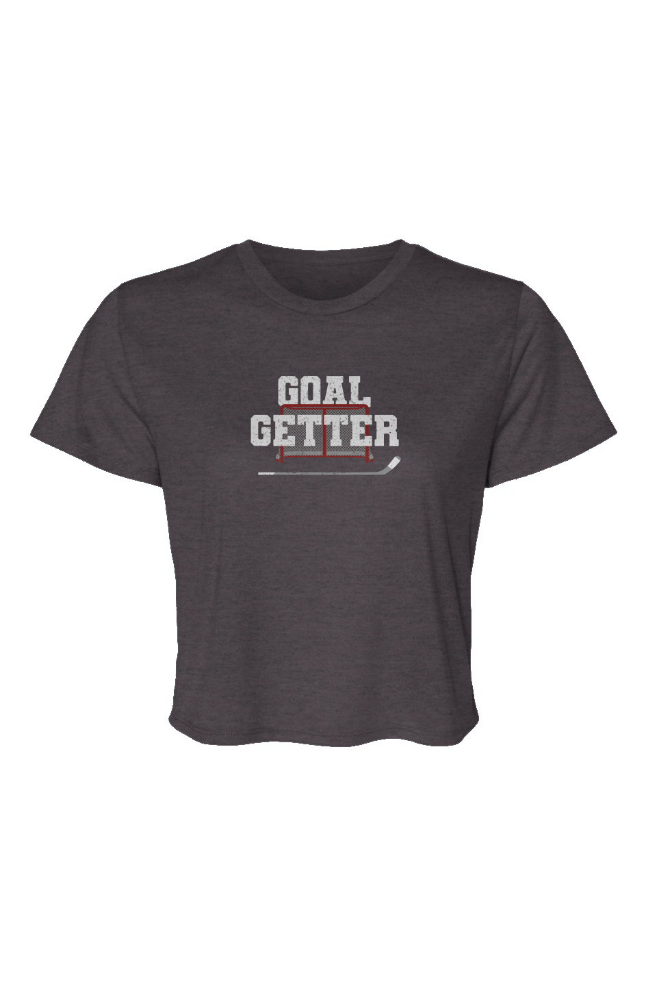 Barn Beauty Goal Getter Cropped Tee Charcoal Barn Garb Hockey Threads