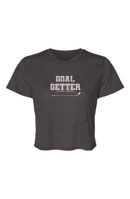 Barn Beauty Goal Getter Cropped Tee Charcoal Barn Garb Hockey Threads