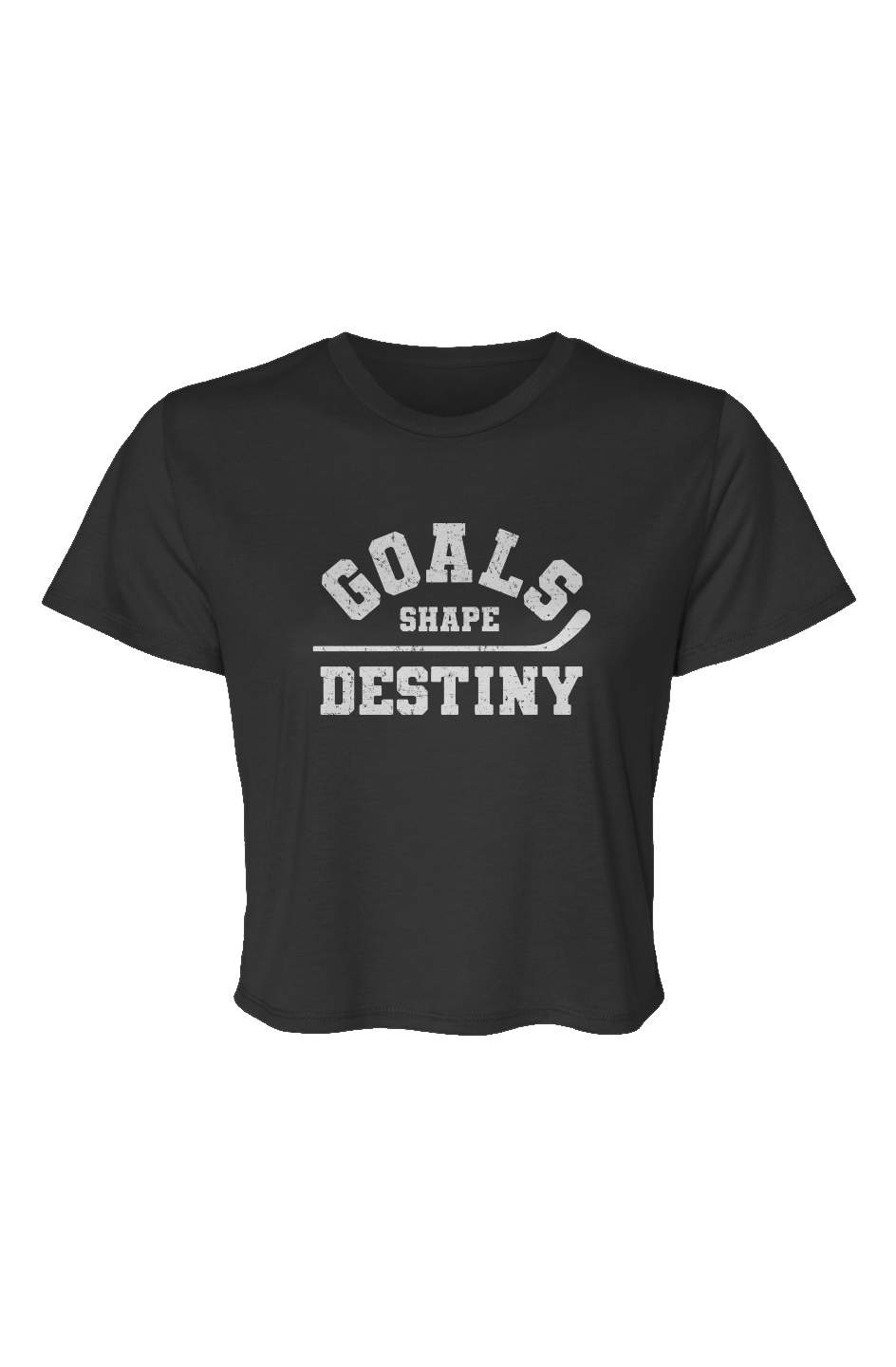Barn Beauty Goals Shape Destiny Cropped Tee Black | Barn Garb Hockey Threads