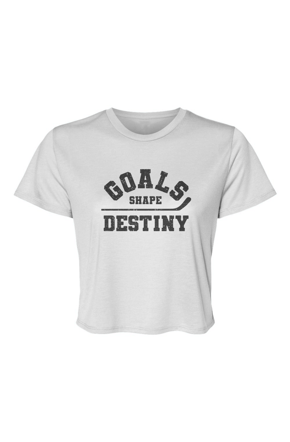 Barn Beauty Goals Shape Destiny Cropped Tee White | Barn Garb Hockey Threads