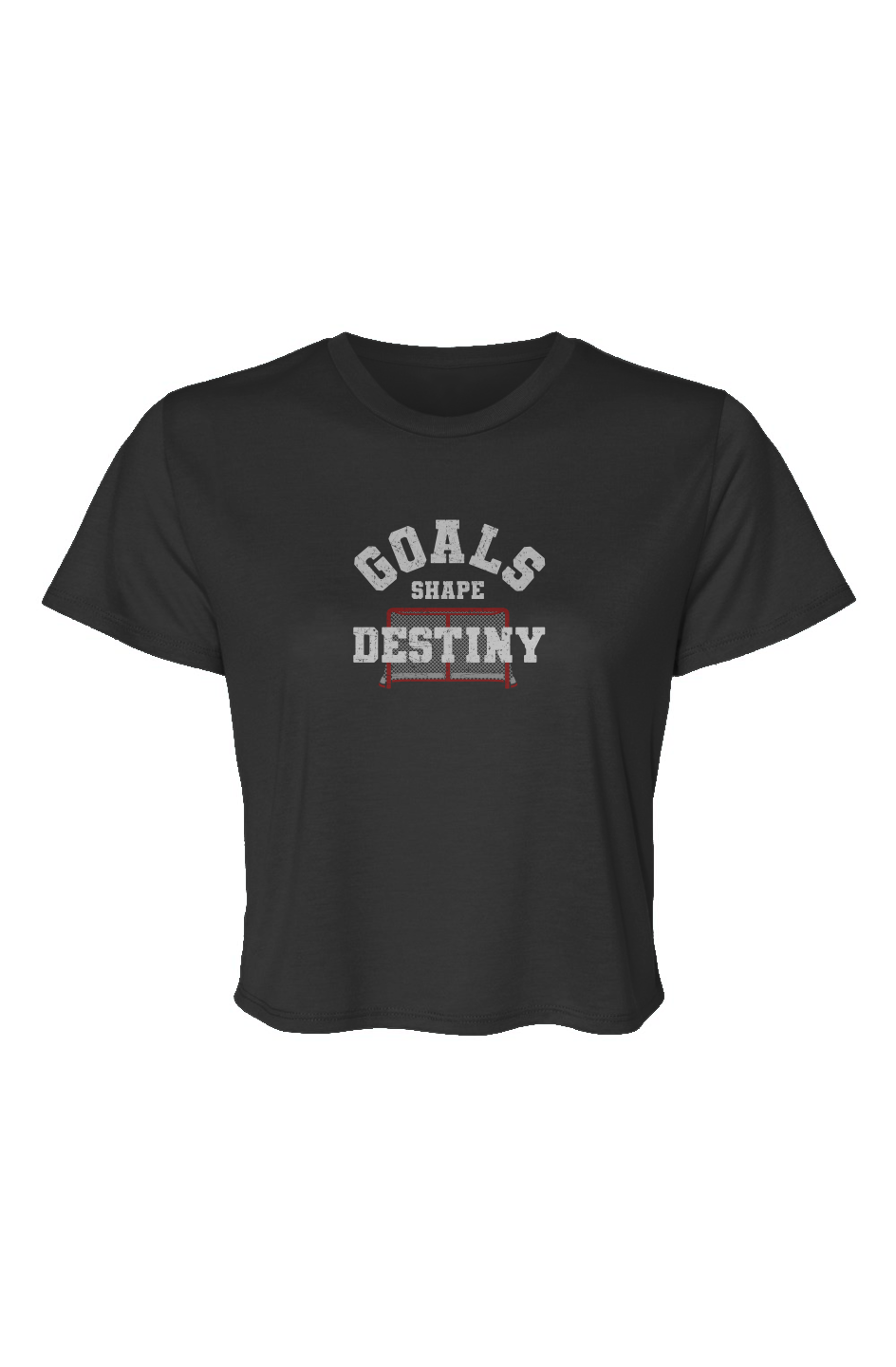 Barn Beauty Goals Shape Destiny Net Cropped Tee Black | Barn Garb Hockey Threads