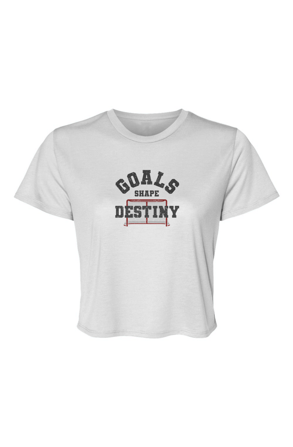 Barn Beauty Goals Shape Destiny Net Cropped Tee White | Barn Garb Hockey Threads