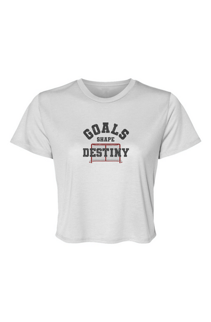 Barn Beauty Goals Shape Destiny Net Cropped Tee White | Barn Garb Hockey Threads