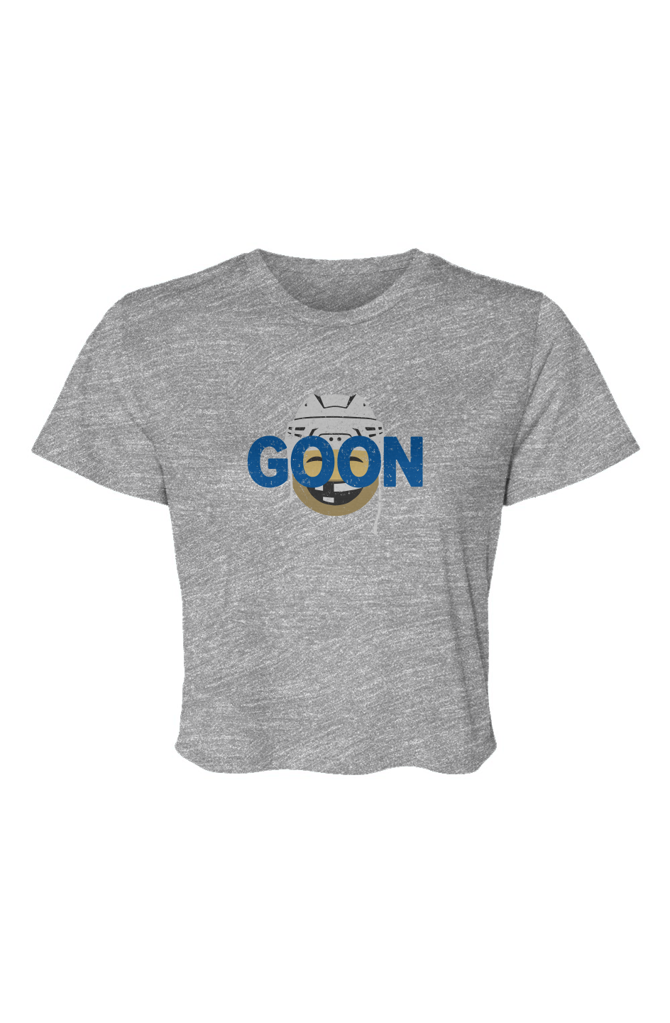Barn Beauty Goon Cropped Tee Grey | Barn Garb Hockey Threads