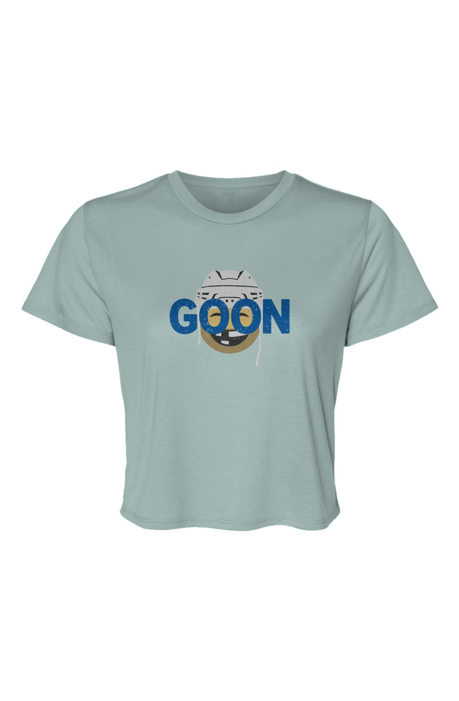 Barn Beauty Goon Cropped Tee Ice Blue | Barn Garb Hockey Threads