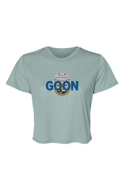 Barn Beauty Goon Cropped Tee Ice Blue | Barn Garb Hockey Threads