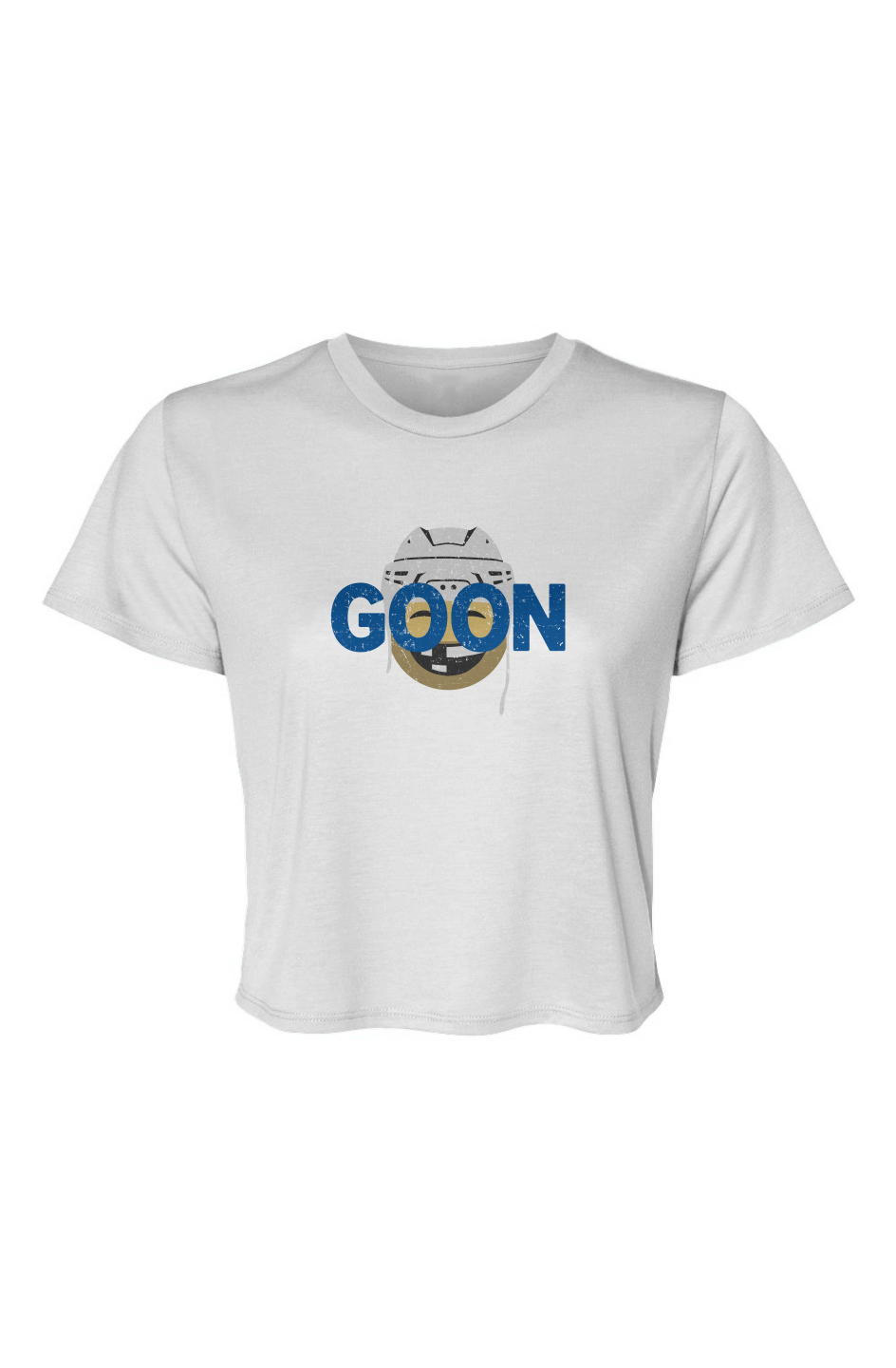Barn Beauty Goon Cropped Tee White | Barn Garb Hockey Threads
