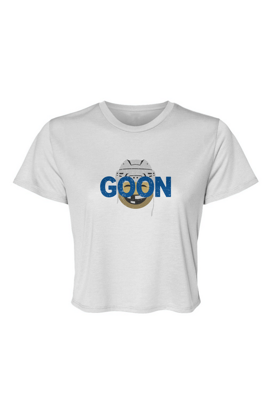 Barn Beauty Goon Cropped Tee White | Barn Garb Hockey Threads