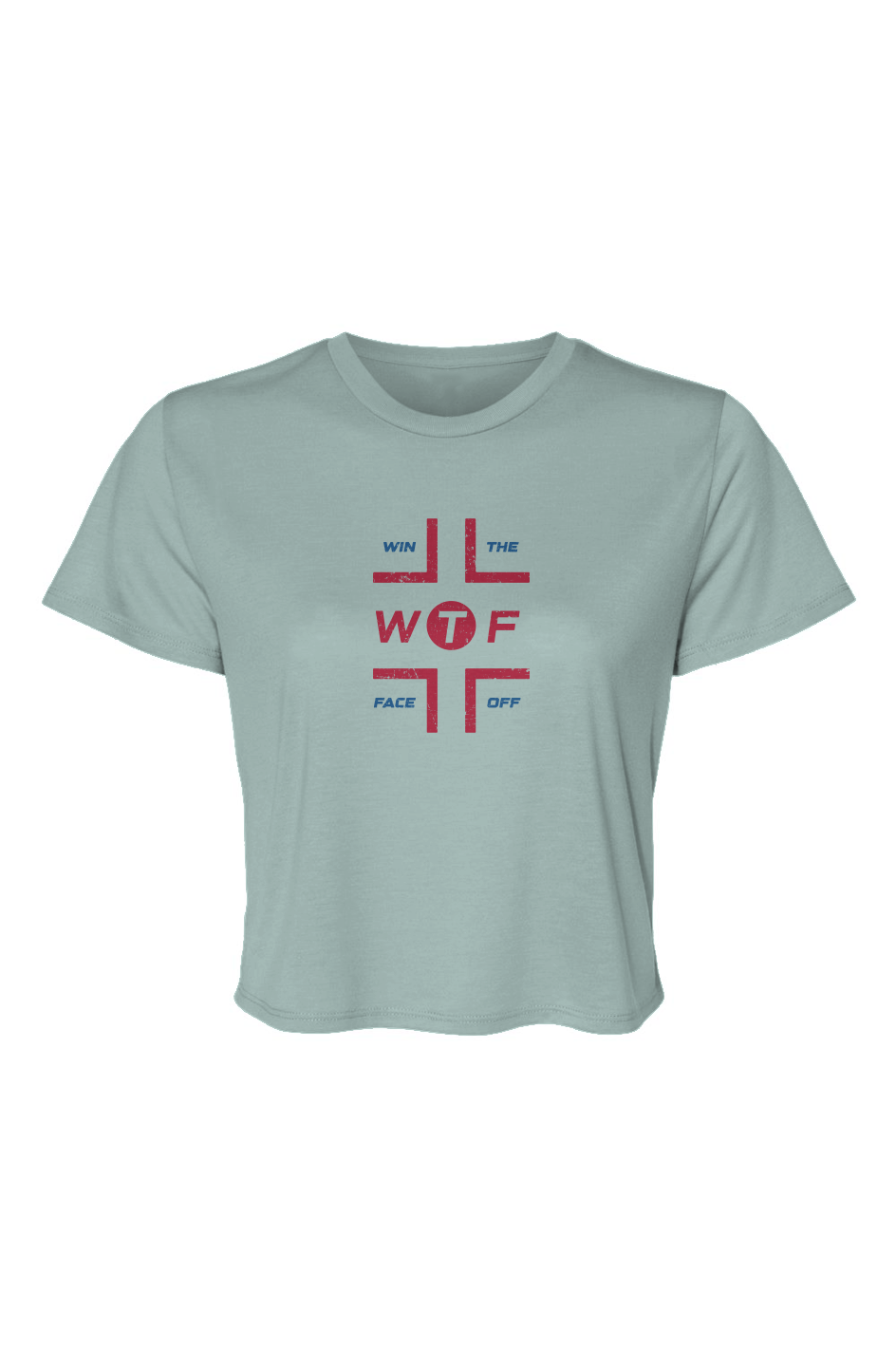 Barn Beauty Hash Clash Flowy Cropped Tee Blue | Barn Garb Hockey Threads