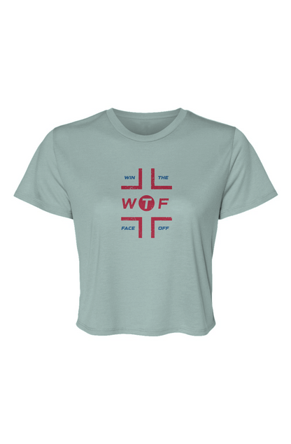 Barn Beauty Hash Clash Flowy Cropped Tee Blue | Barn Garb Hockey Threads