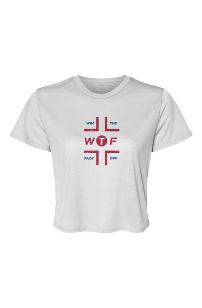 Barn Beauty Hash Clash Flowy Cropped Tee White | Barn Garb Hockey Threads