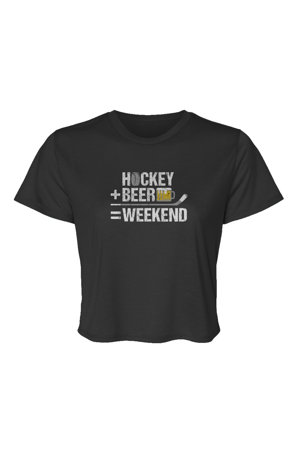 Barn Beauty Hockey Math Cropped Tee Black | Barn Garb Hockey Threads