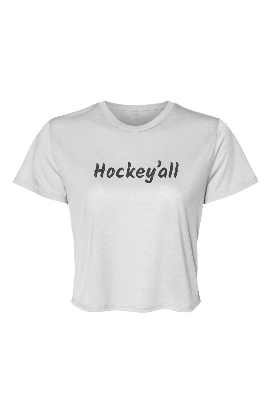 Barn Beauty Hockey'all Cropped Tee White | Barn Garb Hockey Threads