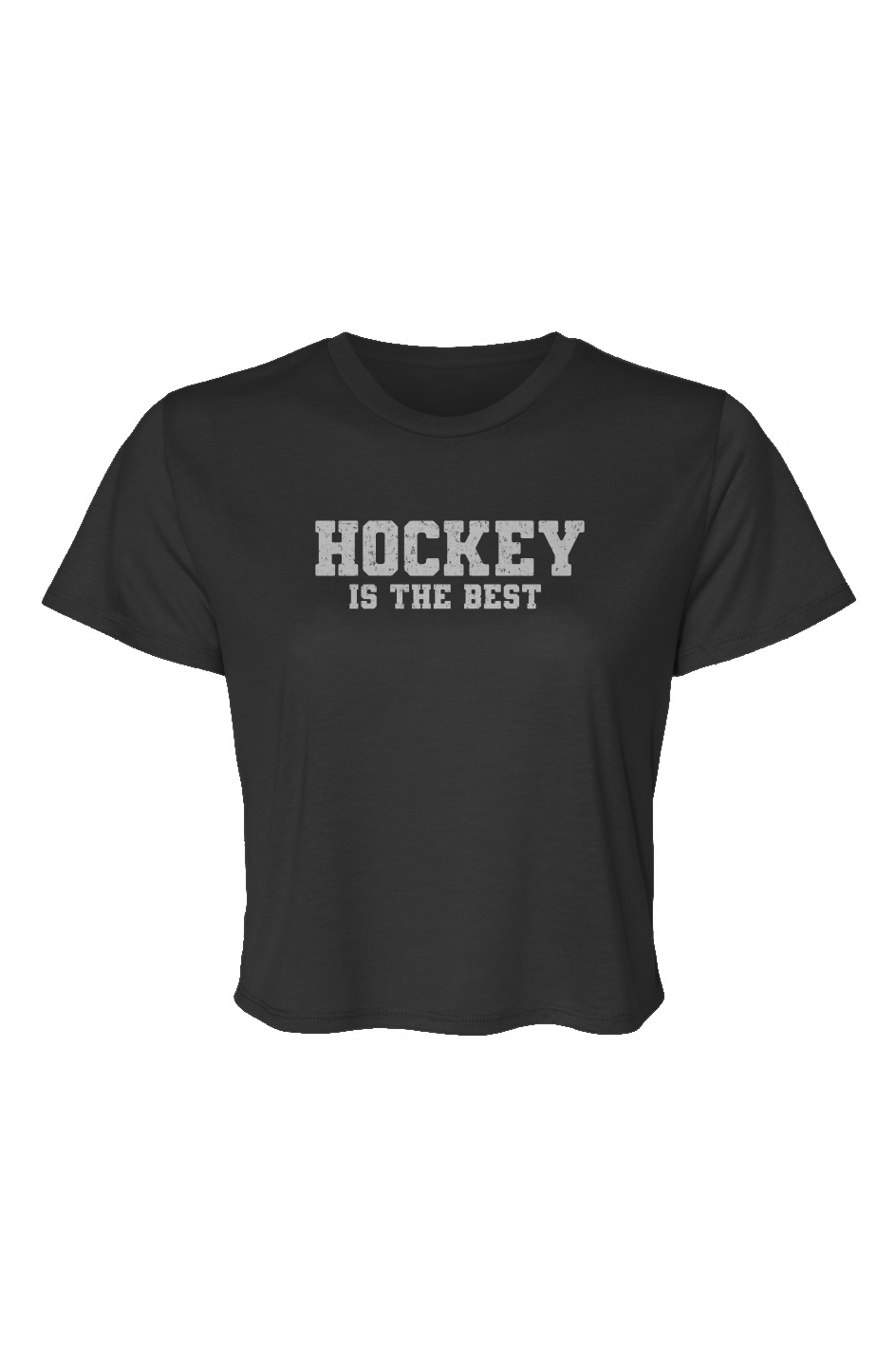 Barn Beauty Hockey is the Best Cropped Tee Black | Barn Garb Hockey Threads