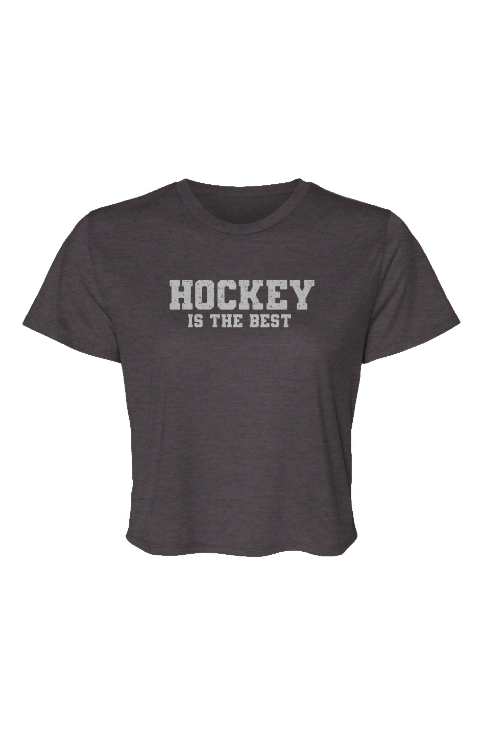 Barn Beauty Hockey is the Best Cropped Tee Charcoal | Barn Garb Hockey Threads