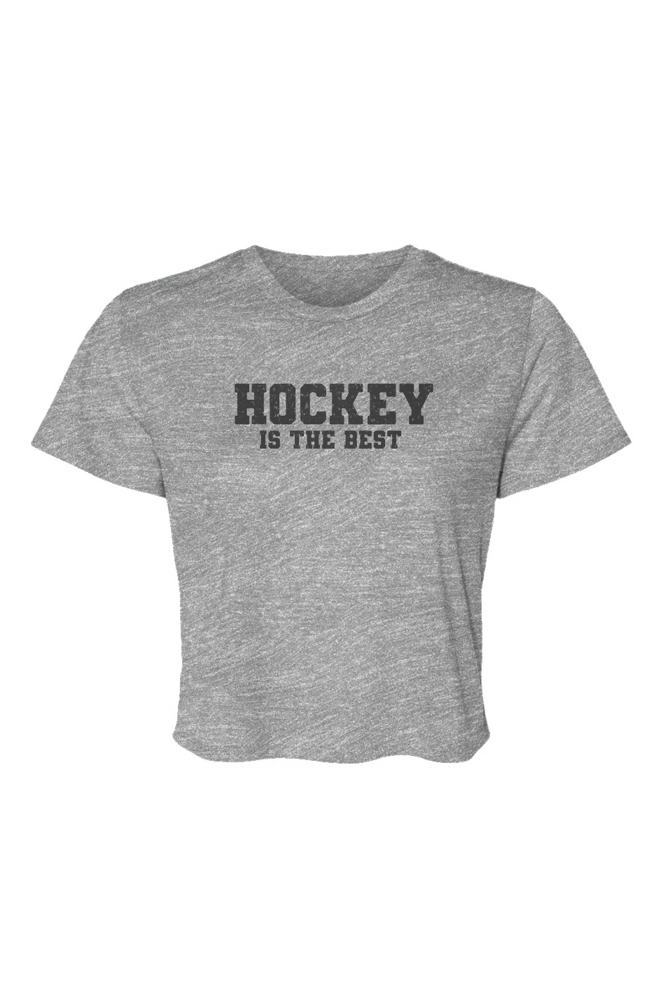 Barn Beauty Hockey is the Best Cropped Tee Grey | Barn Garb Hockey Threads