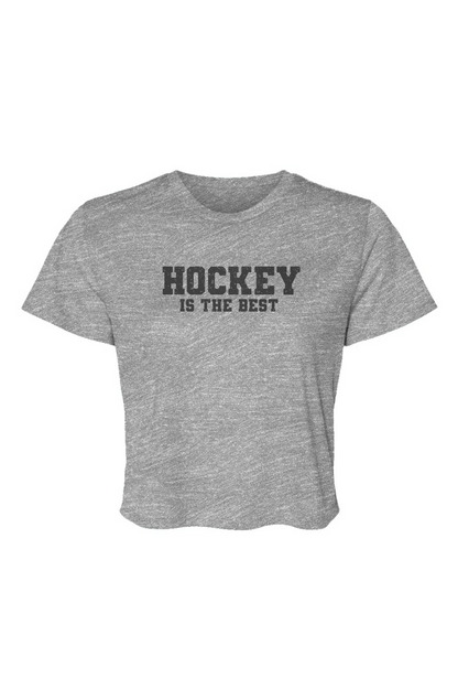 Barn Beauty Hockey is the Best Cropped Tee Grey | Barn Garb Hockey Threads