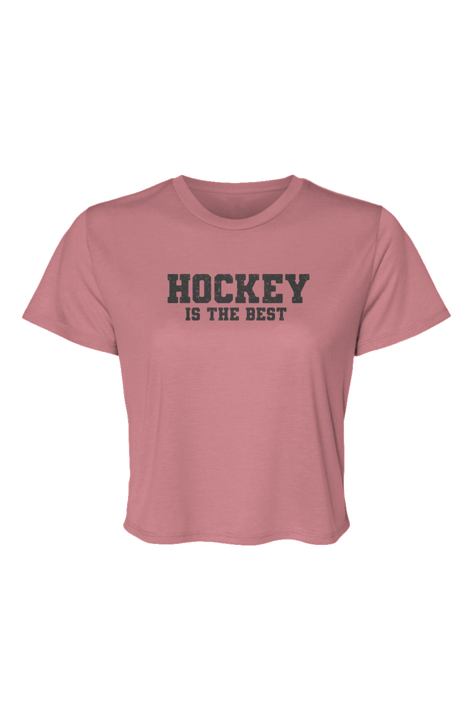 Barn Beauty Hockey is the Best Cropped Tee Mauve | Barn Garb Hockey Threads
