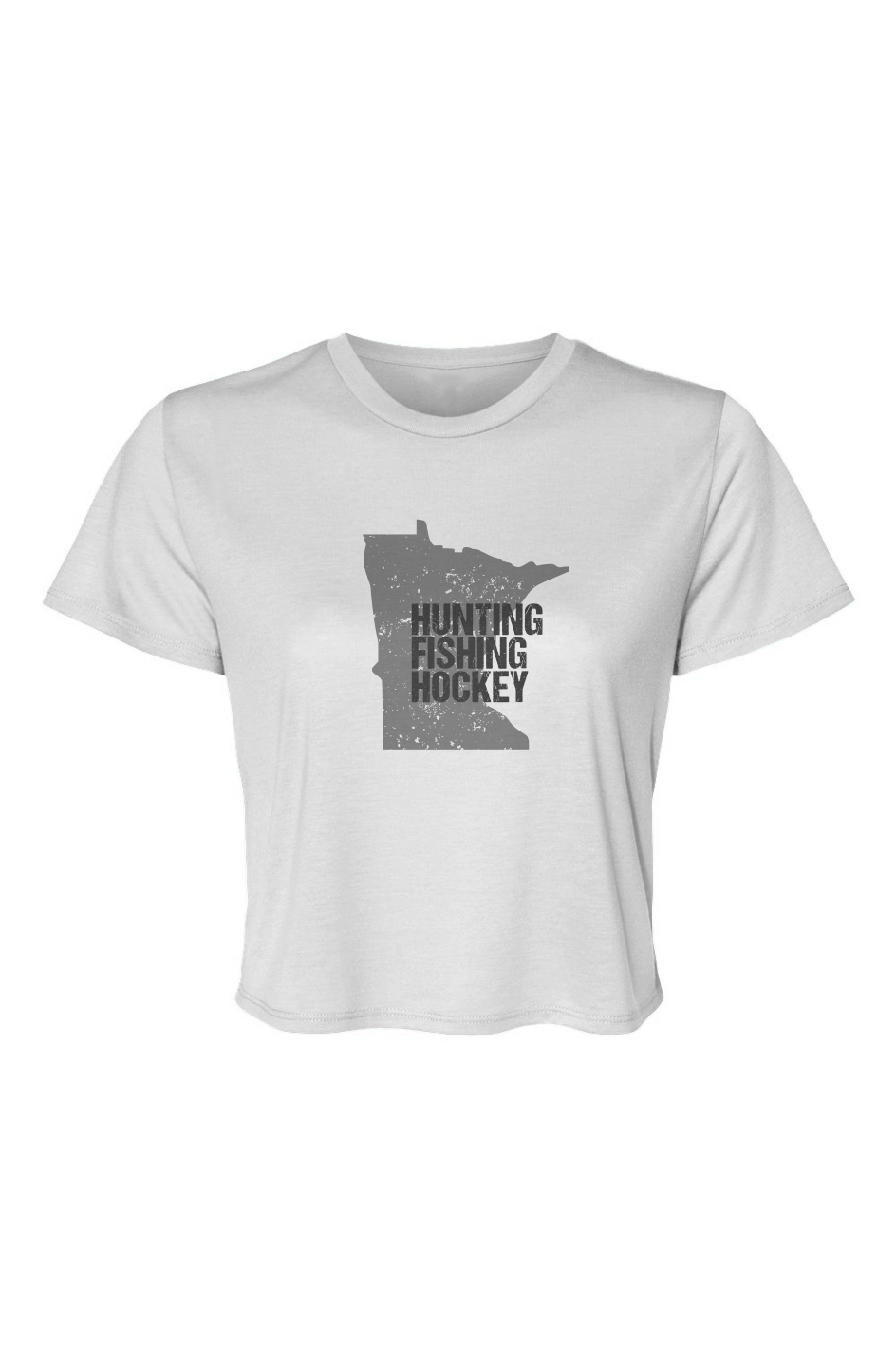 Barn Beauty Hunting Fishing Hockey Cropped Tee White | Barn Garb Hockey Threads