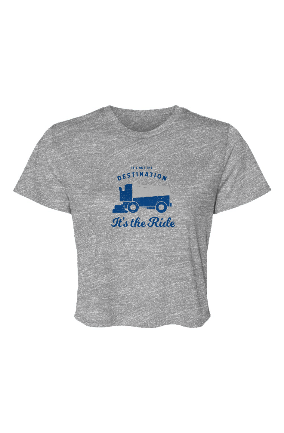 Barn Beauty It's the Ride Cropped Tee Grey | Barn Garb Hockey Threads