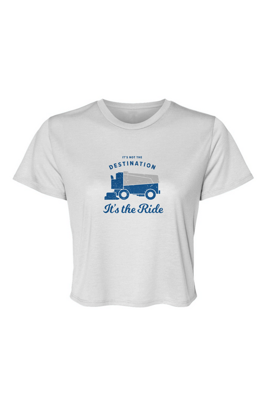 Barn Beauty It's the Ride Cropped Tee White | Barn Garb Hockey Threads