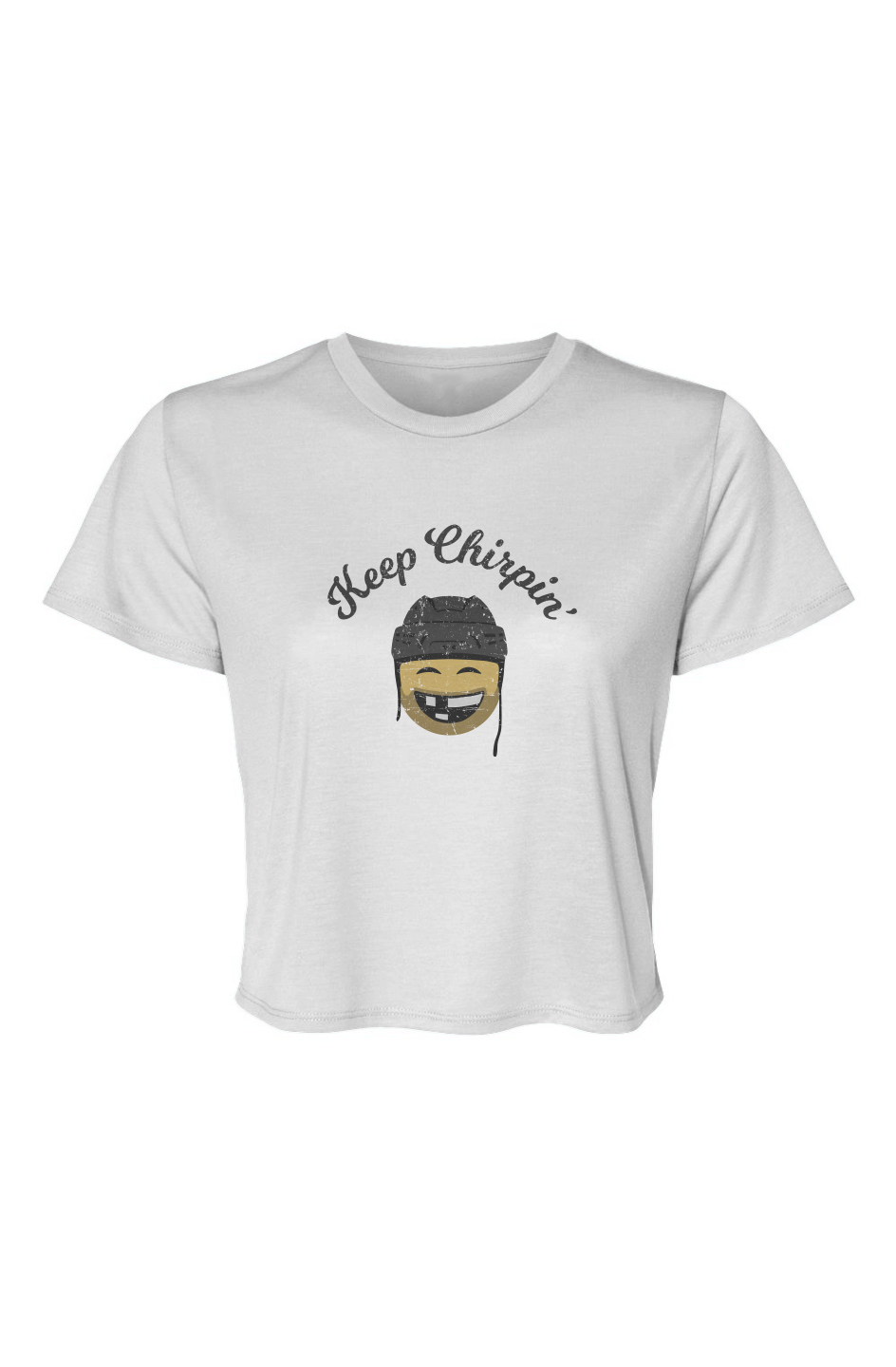 Barn Beauty Keep Chirpin' Cropped Tee White | Barn Garb Hockey Threads