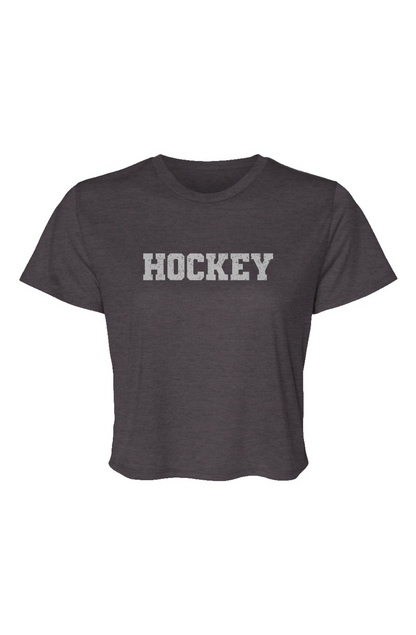 Barn Beauty Legacy Hockey Cropped Tee Charcoal | Barn Garb Hockey Threads