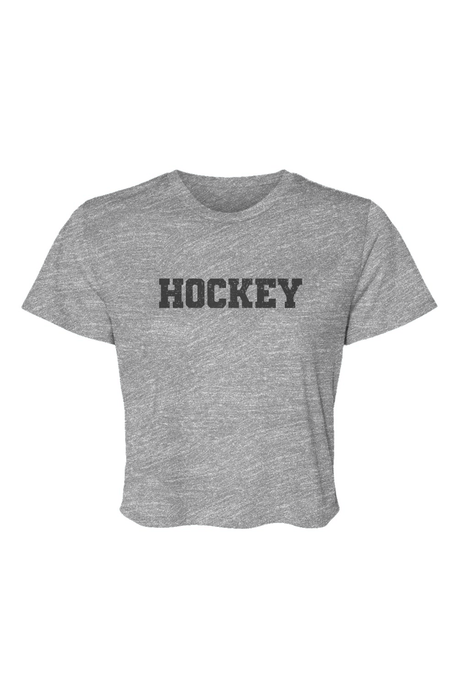 Barn Beauty Legacy Hockey Cropped Tee Grey | Barn Garb Hockey Threads