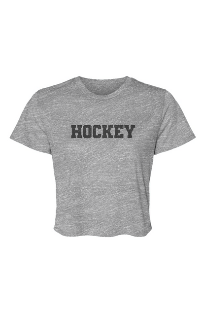 Barn Beauty Legacy Hockey Cropped Tee Grey | Barn Garb Hockey Threads