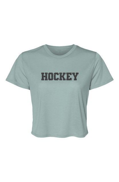 Barn Beauty Legacy Hockey Cropped Tee Ice Blue | Barn Garb Hockey Threads
