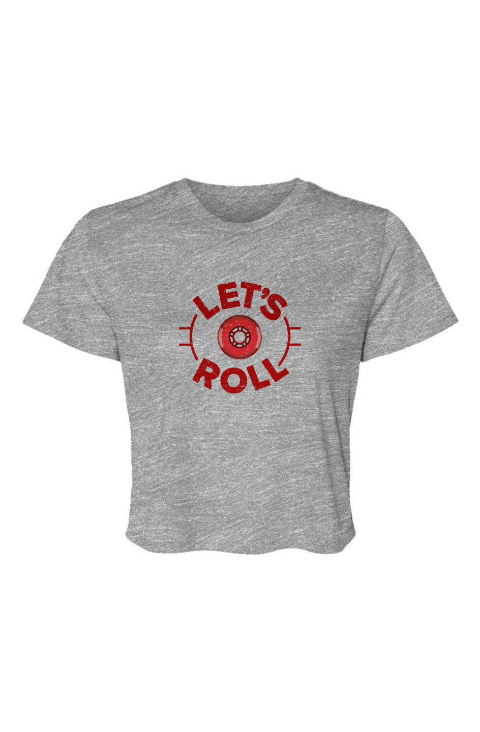 Barn Beauty Let's Roll Circle Cropped Tee 
Grey | Barn Garb Hockey Threads