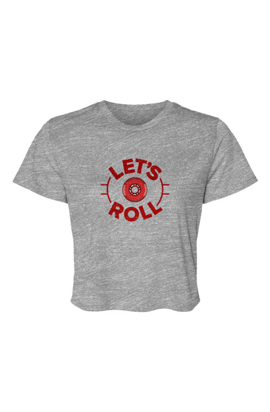 Barn Beauty Let's Roll Circle Cropped Tee 
Grey | Barn Garb Hockey Threads
