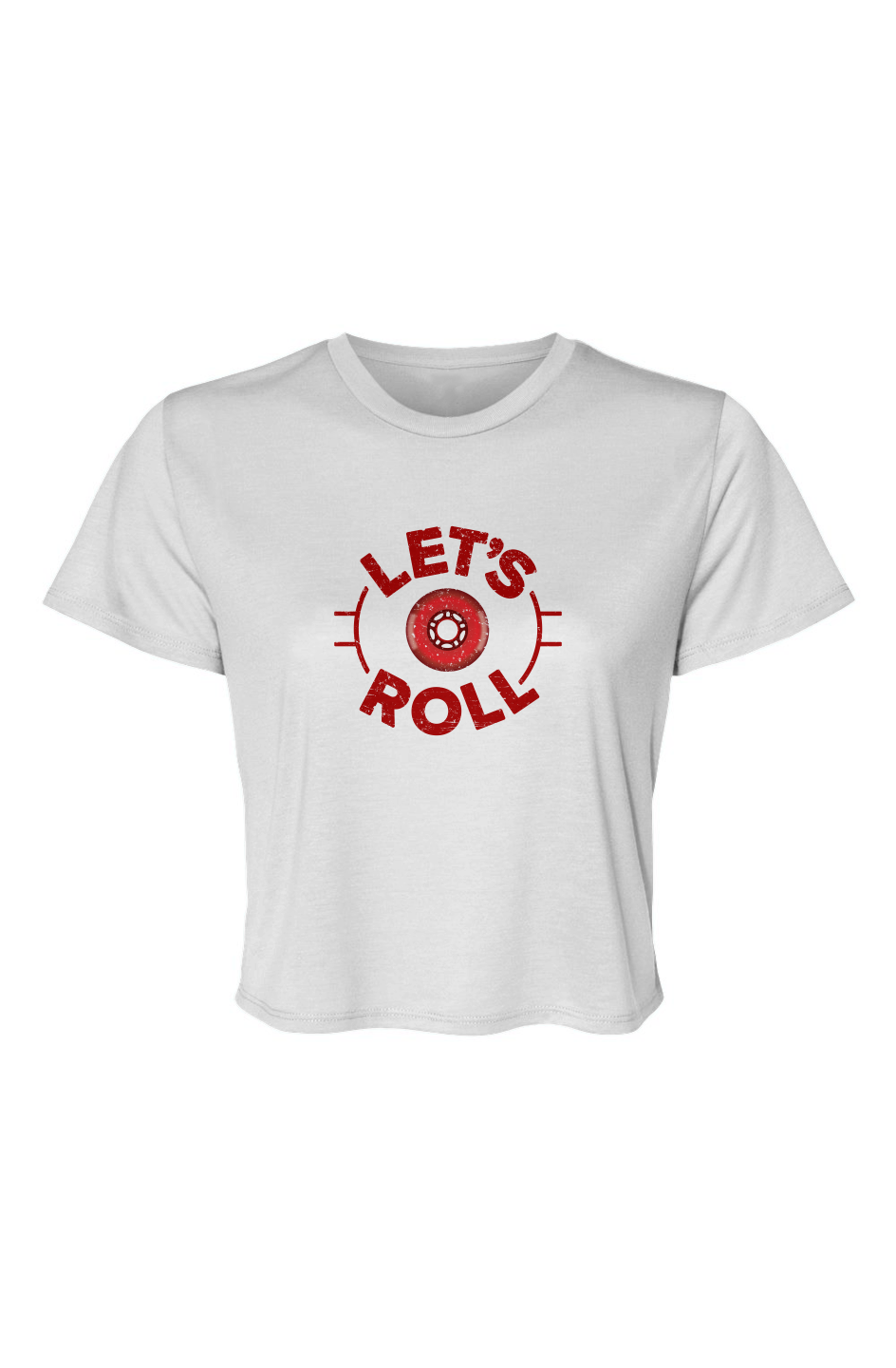 Barn Beauty Let's Roll Circle Cropped Tee White | Barn Garb Hockey Threads