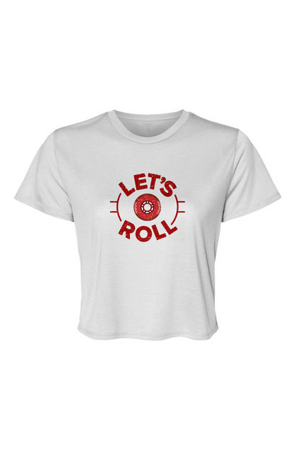 Barn Beauty Let's Roll Circle Cropped Tee White | Barn Garb Hockey Threads
