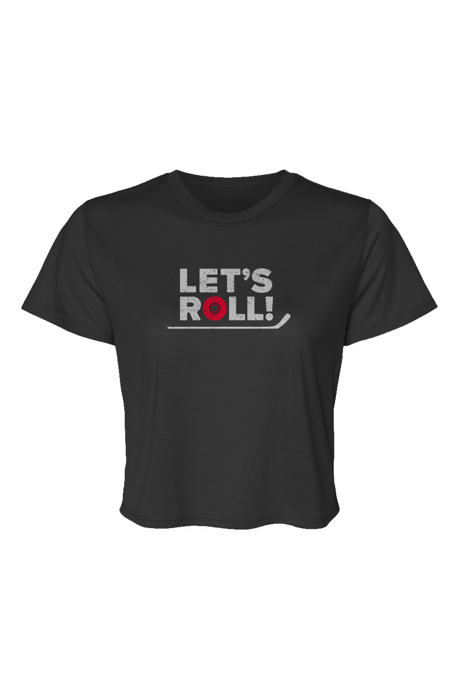 Barn Beauty Let's Roll Cropped Tee Black | Barn Garb Hockey Threads