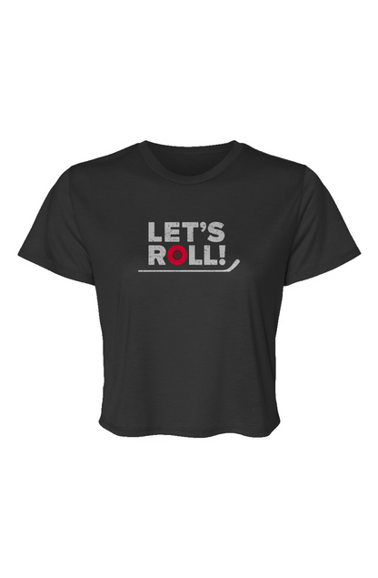 Barn Beauty Let's Roll Cropped Tee Black | Barn Garb Hockey Threads