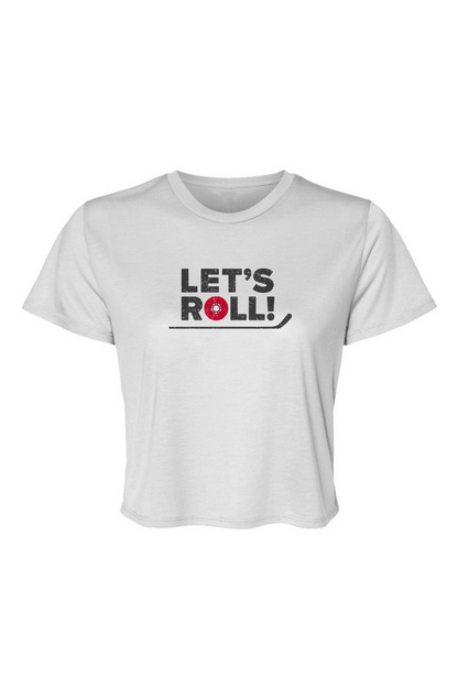 Barn Beauty Let's Roll Cropped Tee White | Barn Garb Hockey Threads