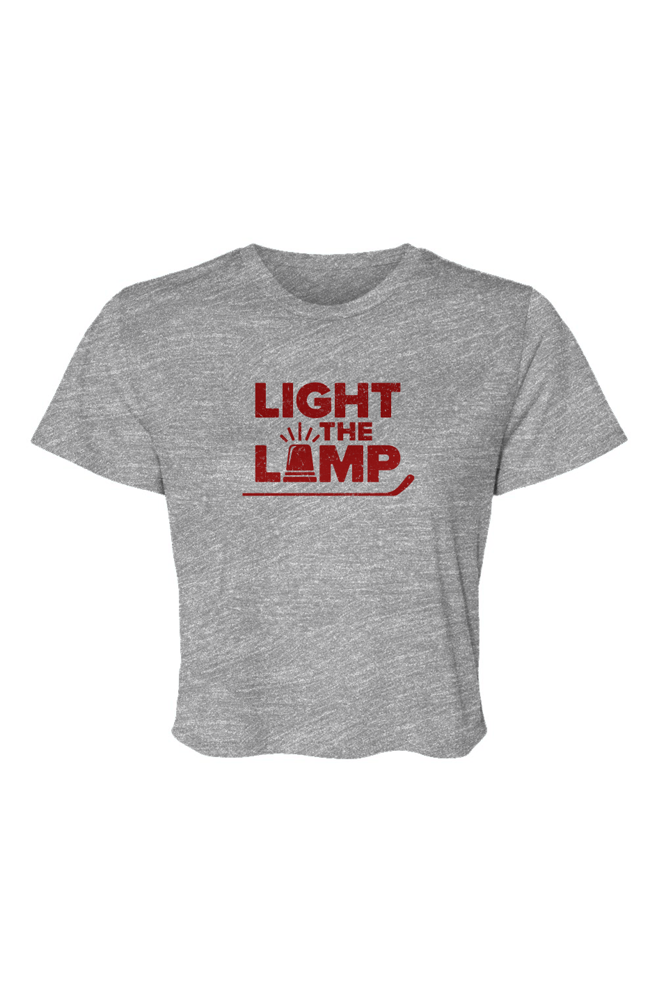 Barn Beauty Light the Lamp Flowy Cropped Tee Black Grey | Barn Garb Hockey Threads