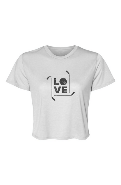 Barn Beauty Love the Game Cropped Tee White | Barn Garb Hockey Threads