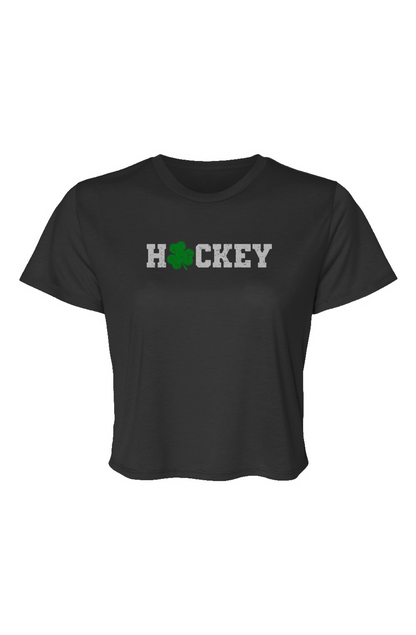 Barn Beauty Lucky Shammy Cropped Tee Black | Barn Garb Hockey Threads