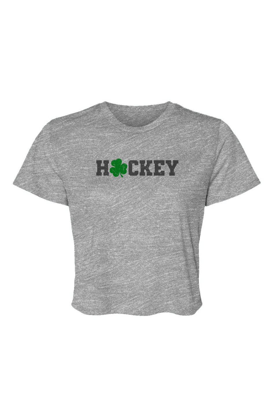 Barn Beauty Lucky Shammy Cropped Tee Grey | Barn Garb Hockey Threads