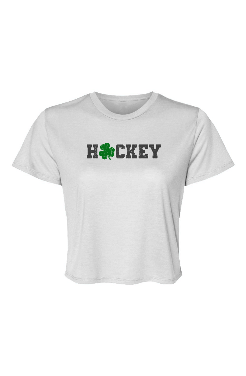 Barn Beauty Lucky Shammy Cropped Tee White | Barn Garb Hockey Threads
