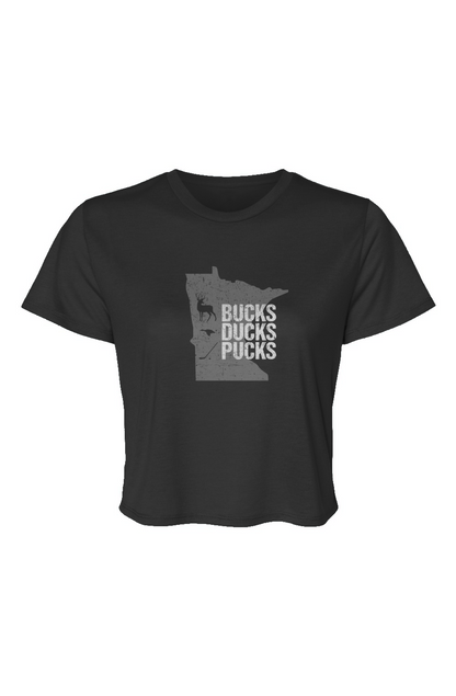 Barn Beauty Minnesota Hunting Cropped Tee Black | Barn Garb Hockey Threads