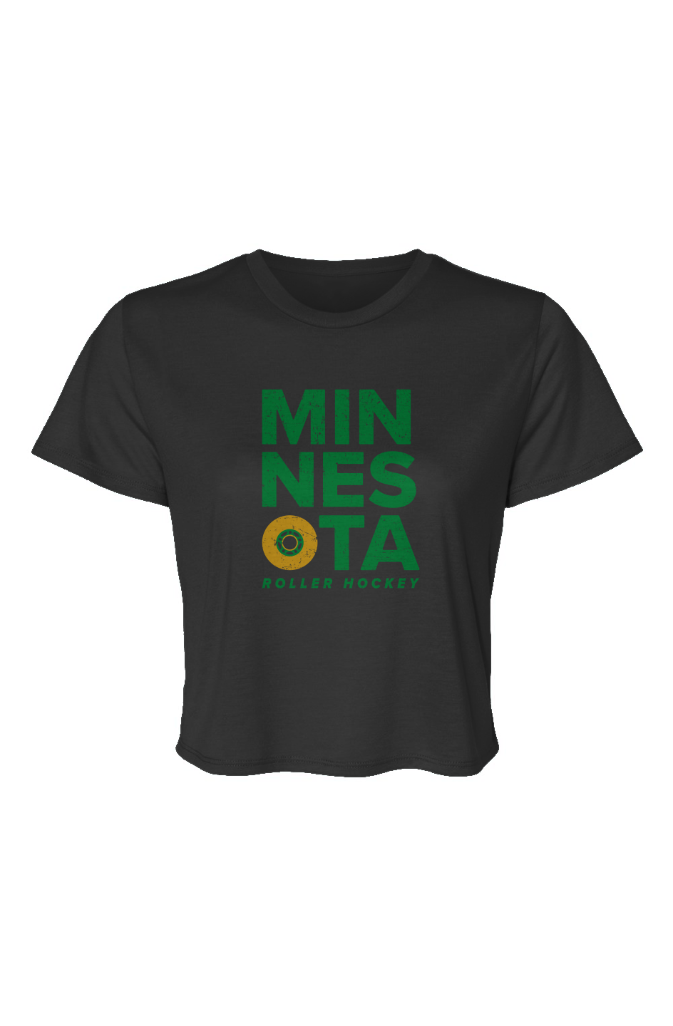 Barn Beauty Minnesota Roller Cropped Tee Black | Barn Garb Hockey Threads