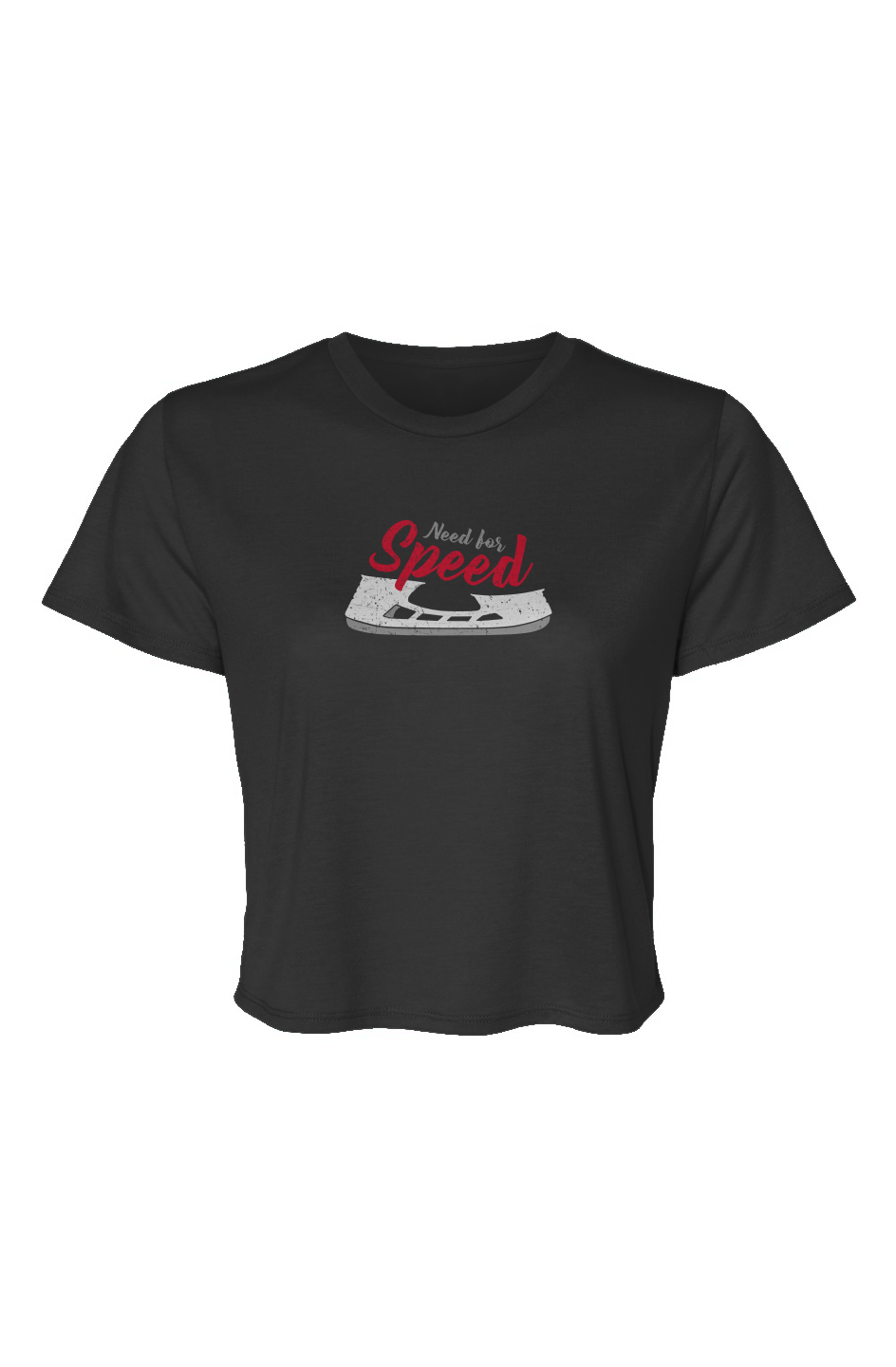Barn Beauty Need for Speed Cropped Tee Black | Barn Garb Hockey Threads
