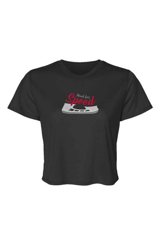 Barn Beauty Need for Speed Cropped Tee Black | Barn Garb Hockey Threads