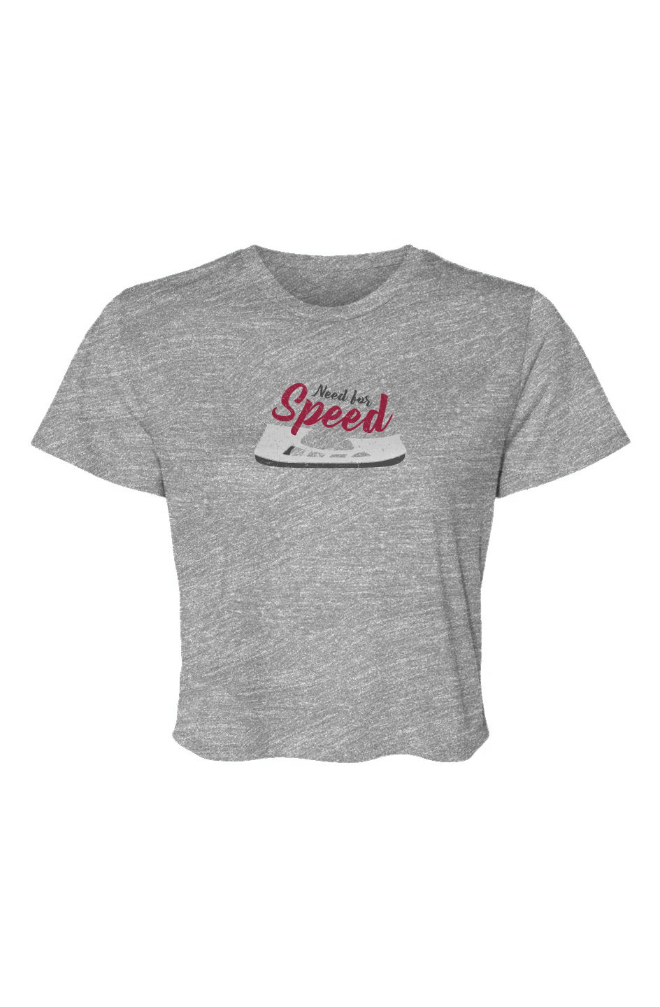 Barn Beauty Need for Speed Cropped Tee Grey | Barn Garb Hockey Threads