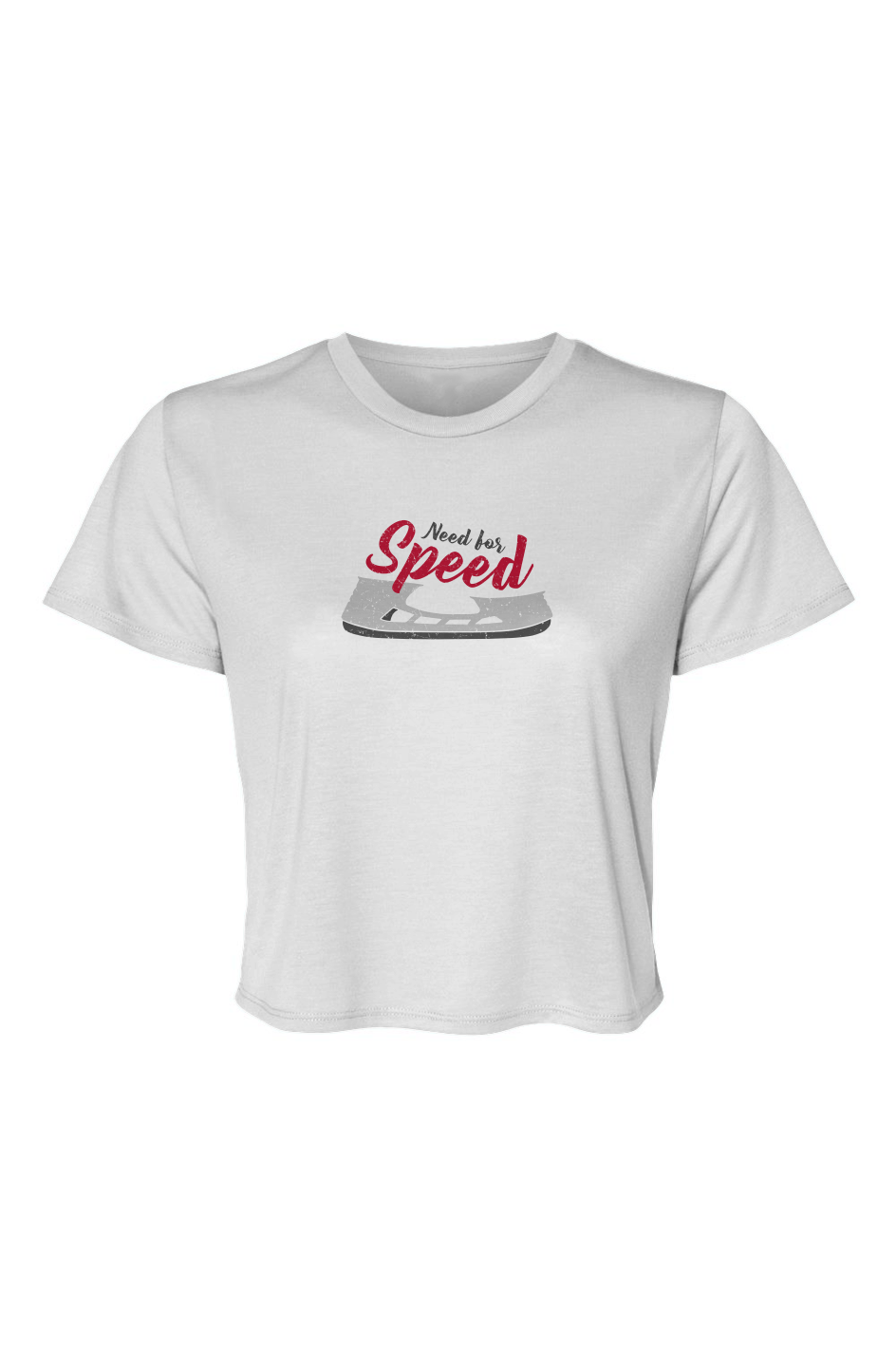 Barn Beauty Need for Speed Cropped Tee White | Barn Garb Hockey Threads