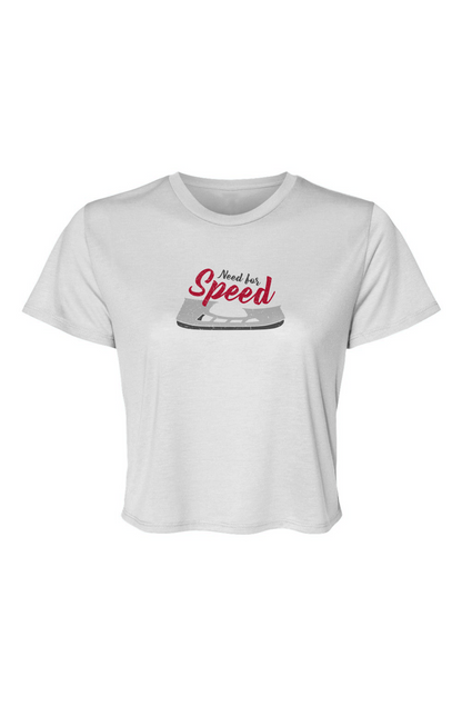Barn Beauty Need for Speed Cropped Tee White | Barn Garb Hockey Threads